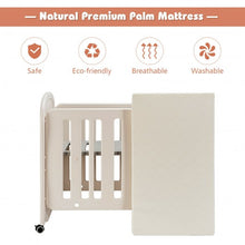 Load image into Gallery viewer, 3-in-1 Baby Bed Crib with 2" Mattress