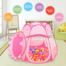 Load image into Gallery viewer, Pink Portable Kid Play House Play Tent with 100 Balls