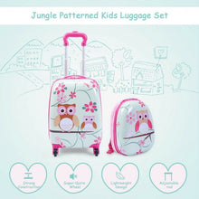 Load image into Gallery viewer, 2 pcs 12" 16" Green ABS Kids Suitcase Luggage Set