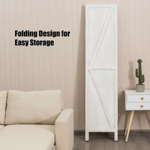 Load image into Gallery viewer, 4 Panels Folding Wooden Room Divider-White