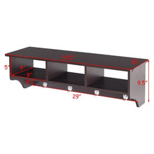 Load image into Gallery viewer, Wall Mount Cubby Organizer Hooks Entryway Storage Shelf-Brown