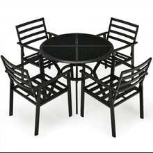 Load image into Gallery viewer, 5PCS Outdoor Patio Dining Chair Table Set with Cushions