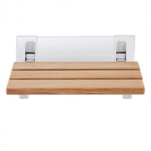 Load image into Gallery viewer, Wall Mounted Teak Wooden Folding Shower Bath Seat