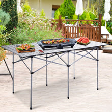 Load image into Gallery viewer, Aluminum Roll Up Folding Camping Rectangle Picnic Table