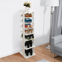 Load image into Gallery viewer, Wooden Shoes Storage Stand 7 Tiers Shoe Rack Organizer Multi-shoe Rack Shoebo