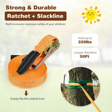 Load image into Gallery viewer, 50 Ft Ninja Obstacle Course Line Kit for Kids