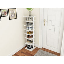 Load image into Gallery viewer, Wooden Shoes Storage Stand 7 Tiers Shoe Rack Organizer Multi-shoe Rack Shoebo