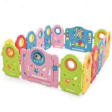 Load image into Gallery viewer, 16 Panel Activity Center Baby Playpen with Gate