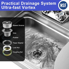 Load image into Gallery viewer, Stainless Steel Sink NSF Wall Mount Hand Washing Sink w/ Faucet and Side Splash