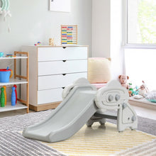 Load image into Gallery viewer, Freestanding Baby Mini Play Climber Slide Set w/ HDPE & Anti-Slip Foot Pads-Gray