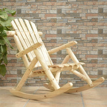 Load image into Gallery viewer, Wood Single Porch Rocker Lounge Patio Rocking Chair