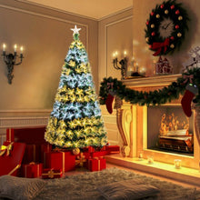 Load image into Gallery viewer, 7Ft Double-color Lights Fiber Optic Christmas Tree