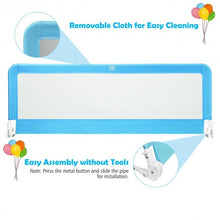 Load image into Gallery viewer, 59" Breathable Baby Children Toddlers Bed Rail Guard-Blue