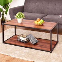 Load image into Gallery viewer, Durable Rectangular Coffee Table with Bottom Shelf