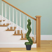Load image into Gallery viewer, 2 pcs 4 ft Artificial Boxwood Decoration Spiral Tree