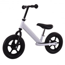 Load image into Gallery viewer, 12" Kids No-Pedal Bike with Adjustable Seat -White