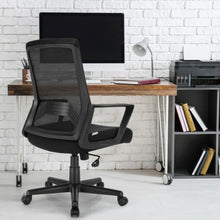 Load image into Gallery viewer, Height Adjustable Mid Back Task Chair Mesh Office Chair with Lumbar Support