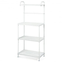 Load image into Gallery viewer, 4-Tier Kitchen Storage Baker Microwave Oven Rack Shelves-White