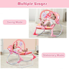 Load image into Gallery viewer, Adjustable Toddler Swing Bouncer & Rocker-Pink