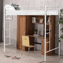 Load image into Gallery viewer, Metal Twin Loft Ladder Beds-White
