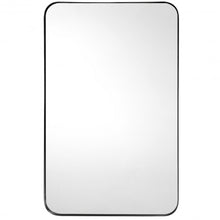 Load image into Gallery viewer, 32" x 20" Metal Frame Wall-Mounted Rectangle Mirror-Black