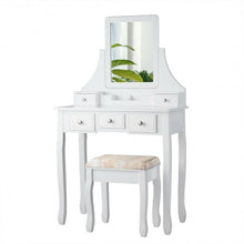 Load image into Gallery viewer, 5 Drawers Removable Box Makeup Dressing Vanity Set-White