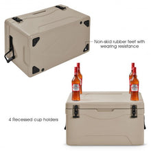 Load image into Gallery viewer, 64 Quart Heavy Duty Outdoor Insulated Fishing Hunting Ice Chest -Gray