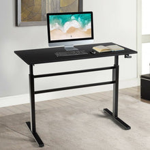 Load image into Gallery viewer, Height Adjustable Standing Desk with Crank Handle-Black