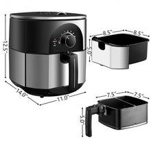 Load image into Gallery viewer, 3.5QT 1300W Electric Stainless Steel Air Fryer Oven Oilless Cooker