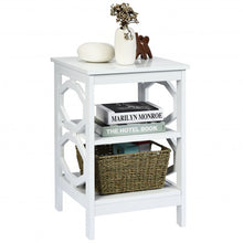 Load image into Gallery viewer, 3-tier Nightstand Sofa Side End Accent Table-White
