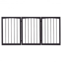 Load image into Gallery viewer, Folding Solid Wooden 3 Panel Free Standing Pet Fence