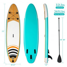 Load image into Gallery viewer, 11' Inflatable Stand up Paddle Board Surfboard SUP with Bag