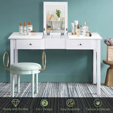 Load image into Gallery viewer, Vanity Dressing Table with 1 Mirror and 2 Drawers