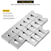 Load image into Gallery viewer, 16 Ton Cable Lug Hydraulic Wire Terminal Crimper with Dies