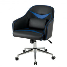 Load image into Gallery viewer, Office Chair Adjustable Height with Massage Lumbar Support-Blue
