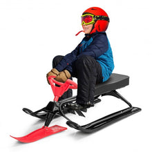 Load image into Gallery viewer, Kids Snow Sand Grass Sled w/ Steering Wheel and Brakes-Red