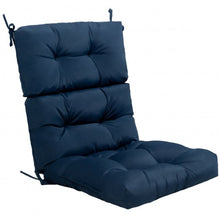 Load image into Gallery viewer, 22" x 44" Tufted Outdoor Patio Chair Seating Pad-Blue