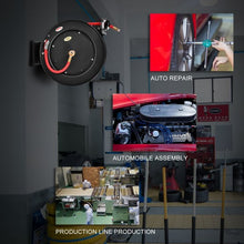 Load image into Gallery viewer, 3/8" x 50' Auto Rewind Retractable Air Hose Reel Compressor