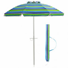 Load image into Gallery viewer, 6.5FT Sun Shade Patio Beach Umbrella with Carry Bag-Blue&Green