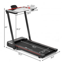 Load image into Gallery viewer, 2.25HP 3-in-1 Folding Treadmill with Table Speaker Remote Control-Black