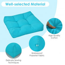 Load image into Gallery viewer, 21" x 21" Patio Chair Seat Cushion Pads for Indoor and Outdoor-Turquoise