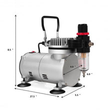 Load image into Gallery viewer, 3 Compressor Kit Dual-Action Spray Air Brush Set