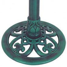 Load image into Gallery viewer, Outdoor Garden Green Pedestal Bird Bath Feeder