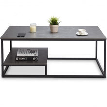 Load image into Gallery viewer, 2-Tier Cocktail Accent End Coffee Table w/ Shelf