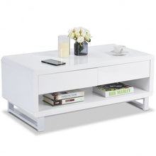 Load image into Gallery viewer, Bluetooth Speakers Drawer LED Light Modern Coffee Table