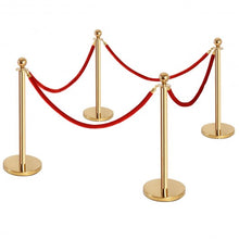 Load image into Gallery viewer, 4 pcs Stanchion Posts Queue Pole
