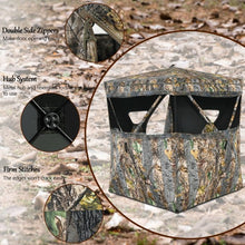 Load image into Gallery viewer, 3 Person Hunting camouflage Surround View Tent with Slide Mesh Window