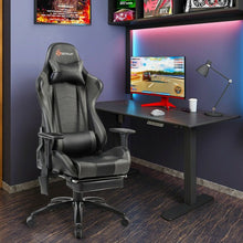 Load image into Gallery viewer, Ergonomic High Back PU Leather Massage Gaming Chair-Gray