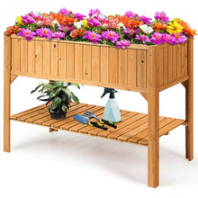 Load image into Gallery viewer, Wooden Elevated Planter Box Shelf Suitable for Garden Use