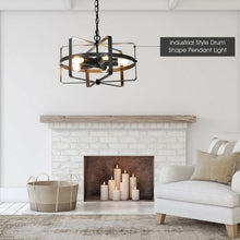Load image into Gallery viewer, 5-Light Metal Drum Shape Industrial Pendant Light